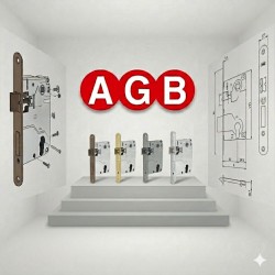 Iekaļamā slēdzene AGB CENTRO PZ 85/50/22, niķelēta plāksne 22mm