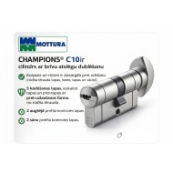 31x31mm Cilindrs C10 ar pagriežamo rokturi ar 5 atslēgām