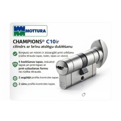 31x31mm Cilindrs C10 ar pagriežamo rokturi ar 3 atslēgām
