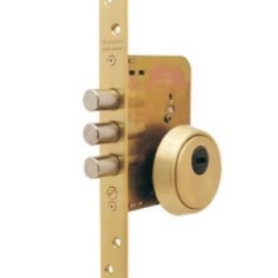 Additional Armoured Mortise Lock, Brass