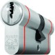Profile Cylinder with Anti-Theft Features, Red Line MLS Profile, with Rotating Handle, Nickel