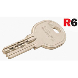 Cylinder with Rotating Handle 30x30 Brass R6 with 5 Keys