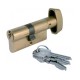 Cylinder with Rotating Handle 35x35 Brass