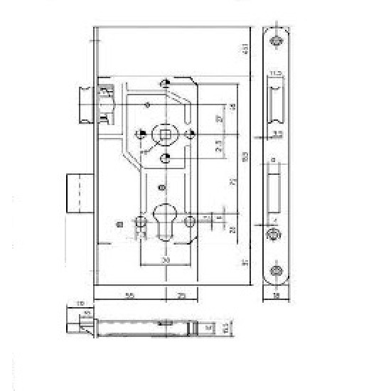 Mortise Mechanism for Cylinders, Silver