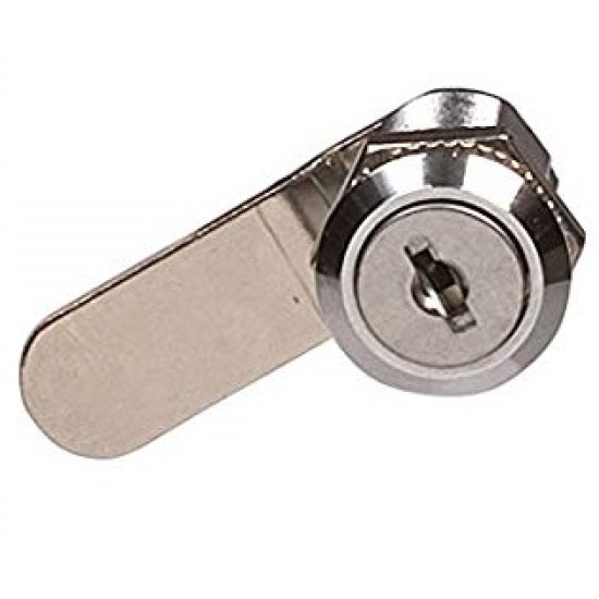 Lock for Mailboxes, Model 4A, D=18mm, Depth=20mm, Nickel
