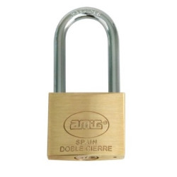 Padlock 3-20 with Long Shackle, Brass