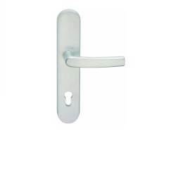 Handle with Cylinder-Holed Cover Plate 85mm, Silver