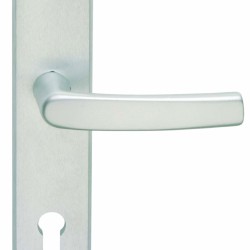 Handle with Cylinder-Holed Cover Plate 85mm, Champagne