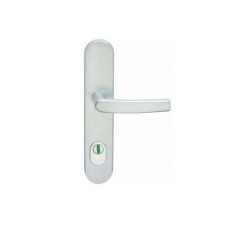Handle with Cylinder-Holed Cover Plate, Armoured 72mm, Champagne