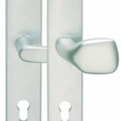 Knob & Handle with Cylinder-Holed Cover Plate 72mm, Champagne