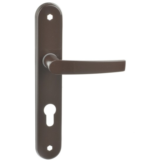 Set of handles and brown cover plates