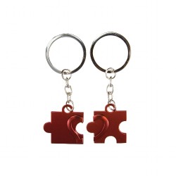 Atslēgu piekāriņu komplekts Partner Puzzle, sarkans
