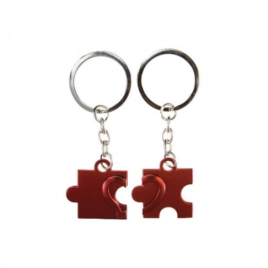 Keychain Set Partner Puzzle, Red