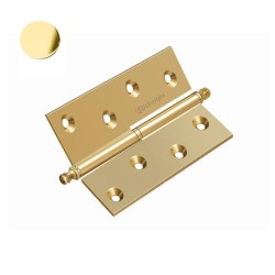 Brass hinge 100x75x2,3 mm, left, brass