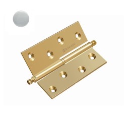 Brass hinge 100x75x2,3 mm, right, satin chrome