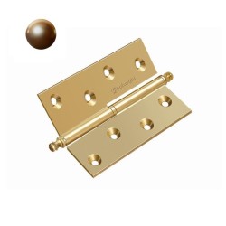 Brass hinge 100x75x2,3 mm, right, bronze