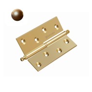 Brass hinge 100x75x2,3 mm, left, bronze