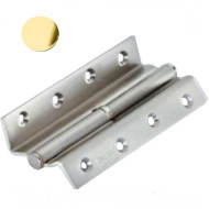Rebated steel hinge 100x55x2,5 mm, left, brass