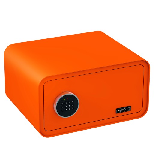 Elektronisks sadzīves seifs ar koda slēdzeni, Krāsa - oranžs.