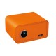 Elektronisks sadzīves seifs ar biometrisku slēdzeni, kura nolasa pirkstu nospiedumu, Krāsa - oranžs.