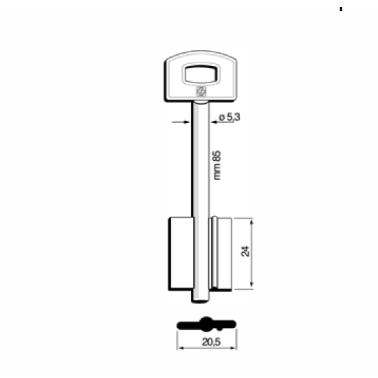 5SCM8 Divbārdu atslēgas (100gr)