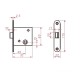 AC-45,handles and cover plates coloured brown,chr.plated locking mechanism
