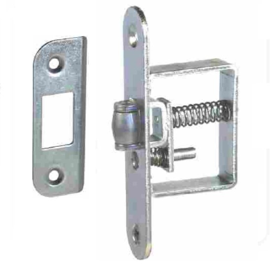 Latch case with roller ZSC4 and striker plate, zinc plated