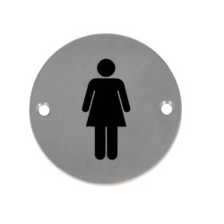 Durų plokštelė su užrašu moterų WC